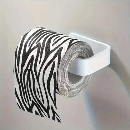 2-Pack: No-Drill Self-Adhesive Toilet Paper Holder – Black & White