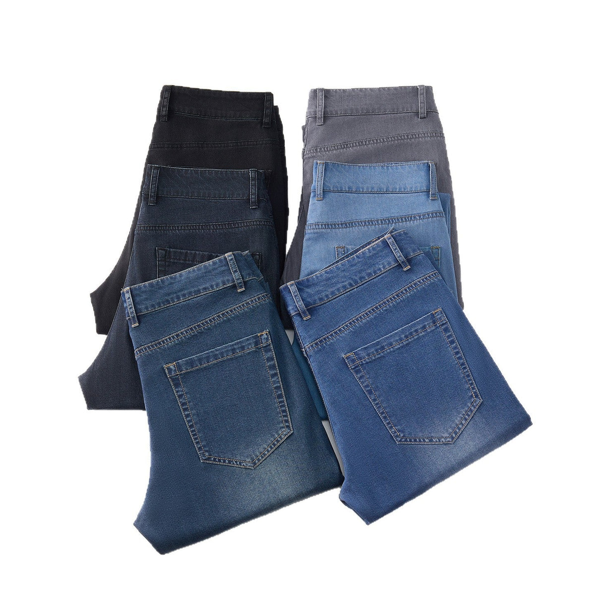 Mens Straight-Leg Loose-Fit Stretch Wrinkle-Resistant Trousers