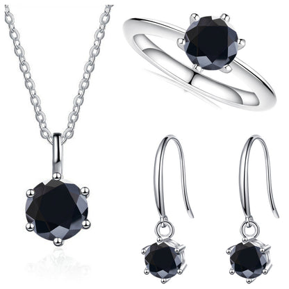 3-Carat Sterling Silver Moissanite Jewelry Set