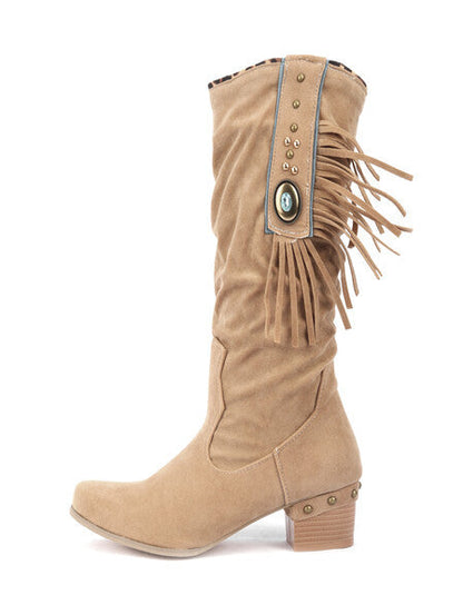Woman Square Heel Shoe Booties