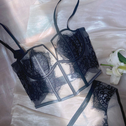 Fishbone Vest French Bra Tramsparent Yarn