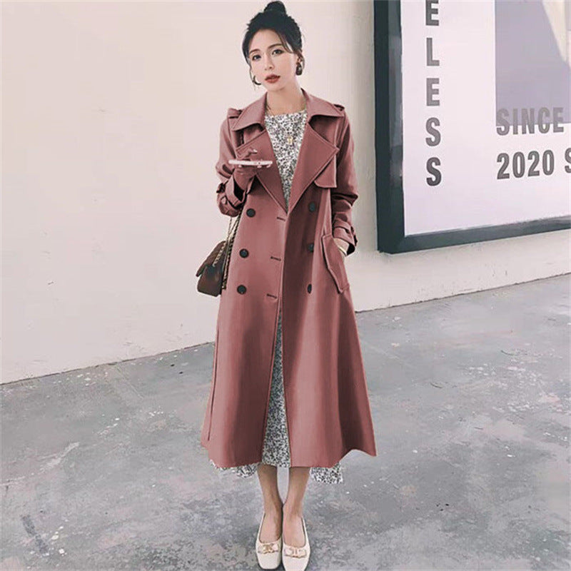 British-style Trendy Khaki Trench Coat