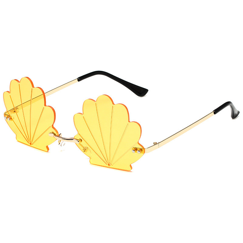 Frameless Shell Glasses Ball Funny Sunglasses
