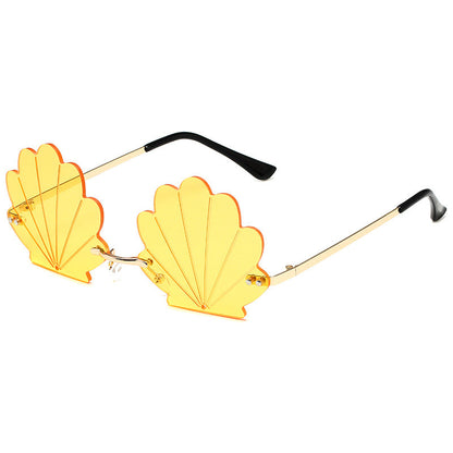 Frameless Shell Glasses Ball Funny Sunglasses