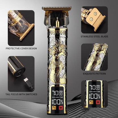 Hair Clipper Electric Electrical Hair Cutter Retro Oil Head Engraving