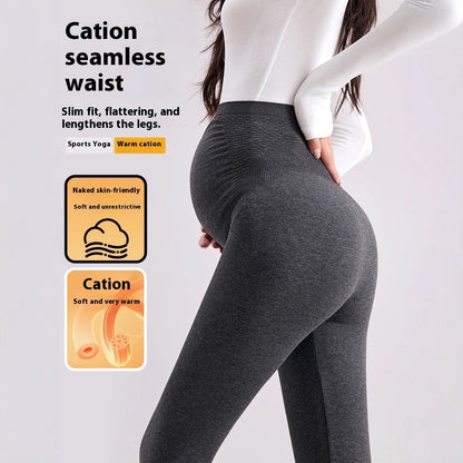 High Elastic Thermal Outerwear Clothing Plus Size Maternity Leggings