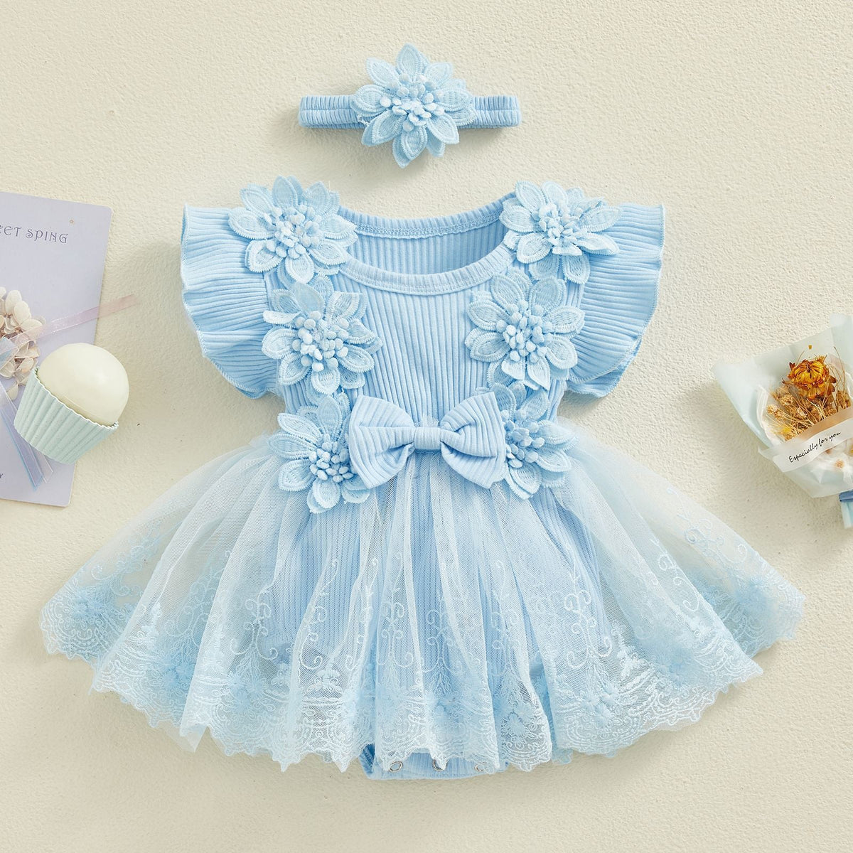 New Floral Onesie For Baby And Toddler Girls