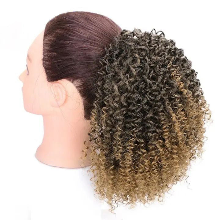 African Drawstring Small Curly Wig