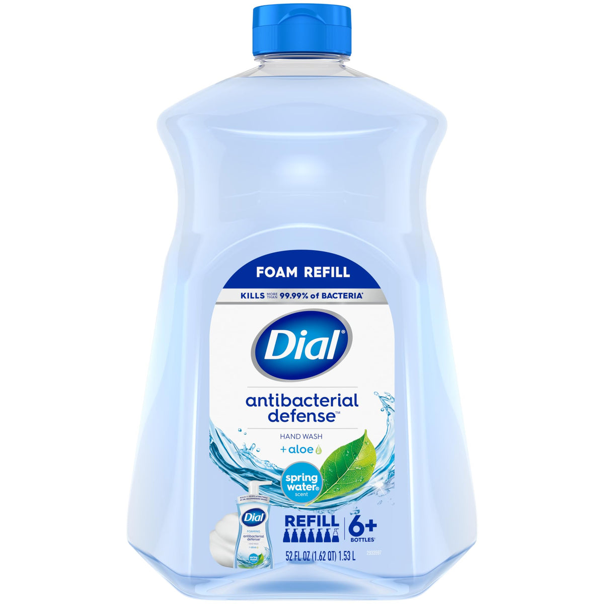 Dial Antibacterial Foaming Hand Soap Refill Spring Water 52 fl oz