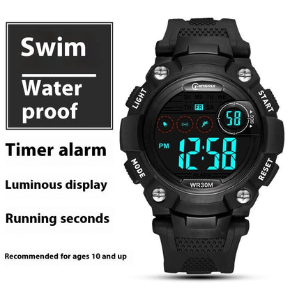Waterproof Anti-fall Multifunctional Sports Student Electronic Watch