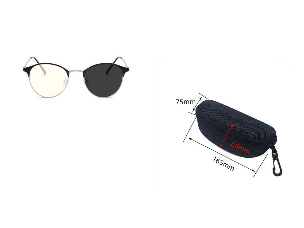 Metal Retro Plain Glasses Fashion Anti-blue Light Glasses