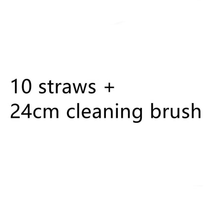 Reusable Metal Heart-shaped Drinking Straws Set