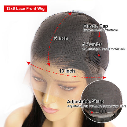 Real Human Hair Wig Lace 9A Straight