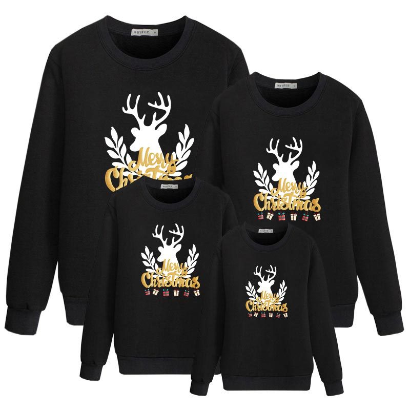 Christmas Dwarf Creative Funny Print Crew Neck Top