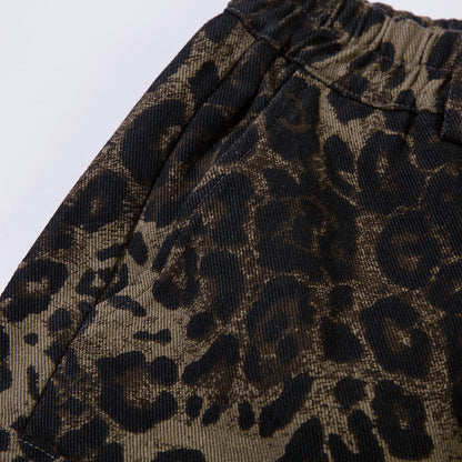 Leopard Camouflage Workwear Shorts Men