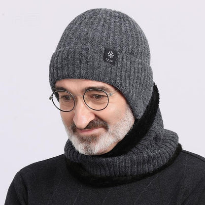 Middle-aged Elderly Men's Wool Ear Protection Hat