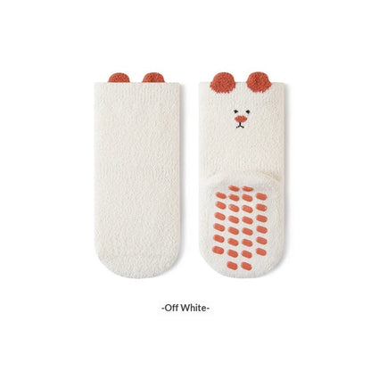 Learning Socks Cartoon Home Socks Children Fleece-lined