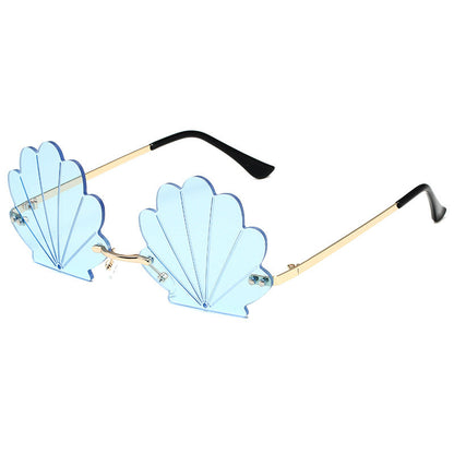 Frameless Shell Glasses Ball Funny Sunglasses
