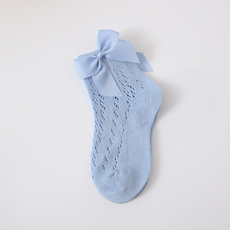 Hollow Loop Mesh Calf Socks For Children