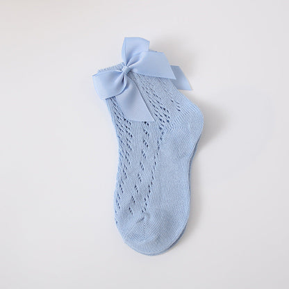Hollow Loop Mesh Calf Socks For Children