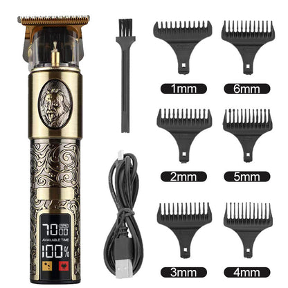 Hair Clipper Electric Electrical Hair Cutter Retro Oil Head Engraving