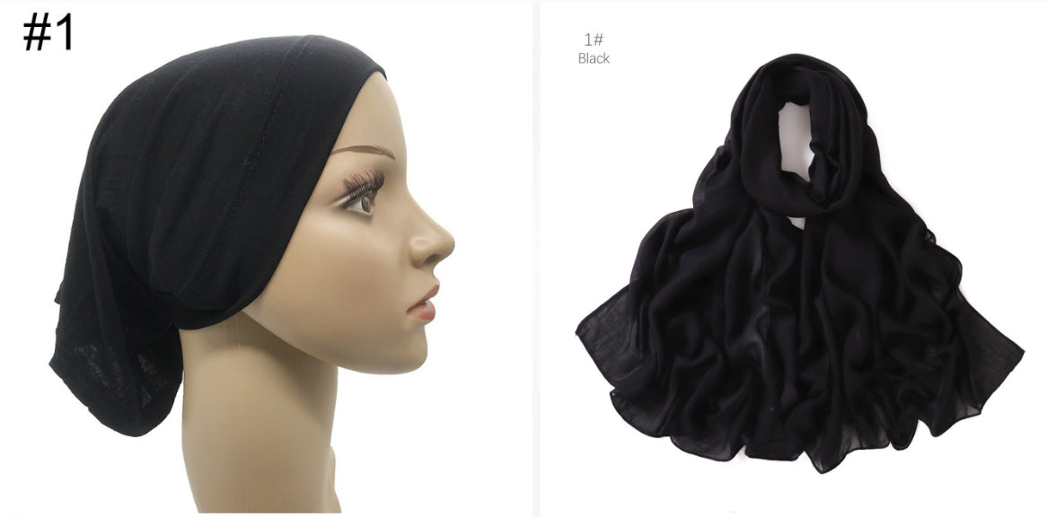 Modal Solid-color Thin-edged Breathable Headscarf
