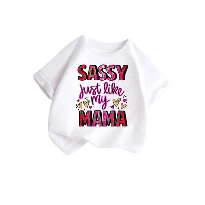 Girls' Tops Casual Short Sleeve Round Neck Print T-shirt