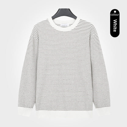 Mens Casual Round-neck Knit Sweater