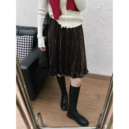 Designed Pleated Skirt For Women