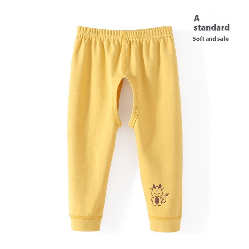 Boy Open-seat Pants Baby Trousers Pure Cotton