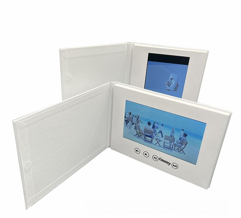 Brochure Paper Blank 7-inch Greeting Card White Hardcover Video Book