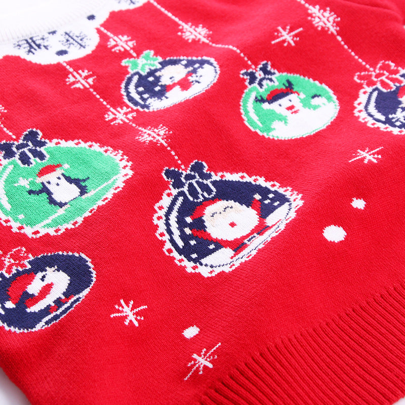 Knitted Sweater Christmas Tree Double Layer Warm Knitted Children's Clothing