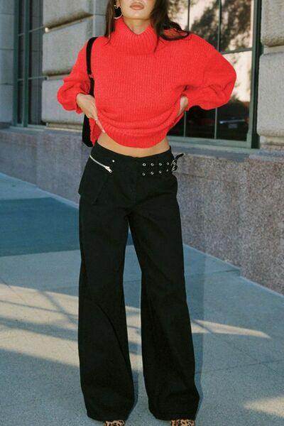 Stylish Wide Leg Jeans with Pockets for Everyday Wear
