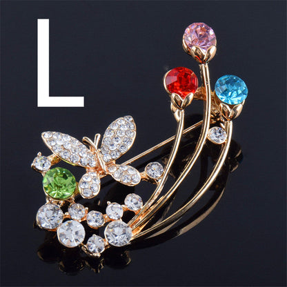 Ladies Zircon Brooch Dress Jacket Accessories
