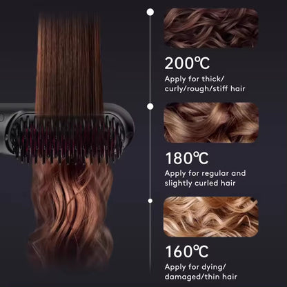 2 In 1 Wireless Hair Straightener USB Charging