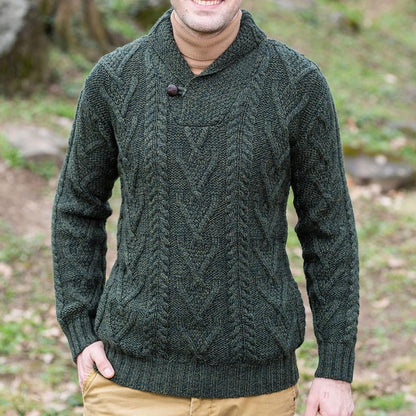 New Fallwinter Mens Solid-color Pullover Long-sleeve Knit Sweater