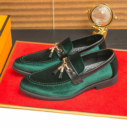 Loafers Solid Color Fringed Leather Shoes