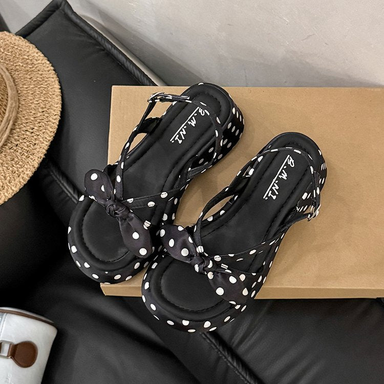 2026 Summer Hot-selling Fairy Style Wedge Platform Single Strap Sandals For Women, Versatile Non-slip Sandals To Match Dresses