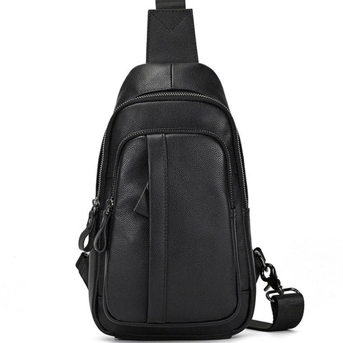 Leather Fashionable Large-Capacity Mens Crossbody Bag