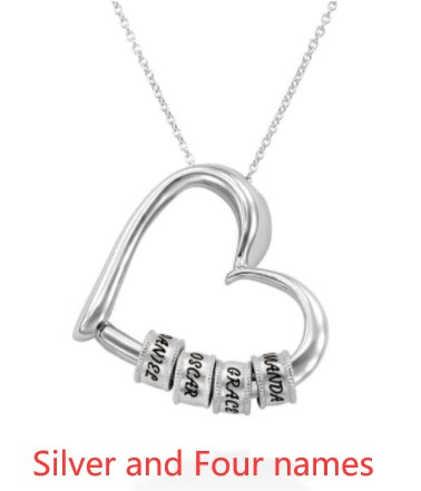 Personalized Heart Necklaces Women Jewelry Custom Name Necklaces & Pendants Mothers Day Gift