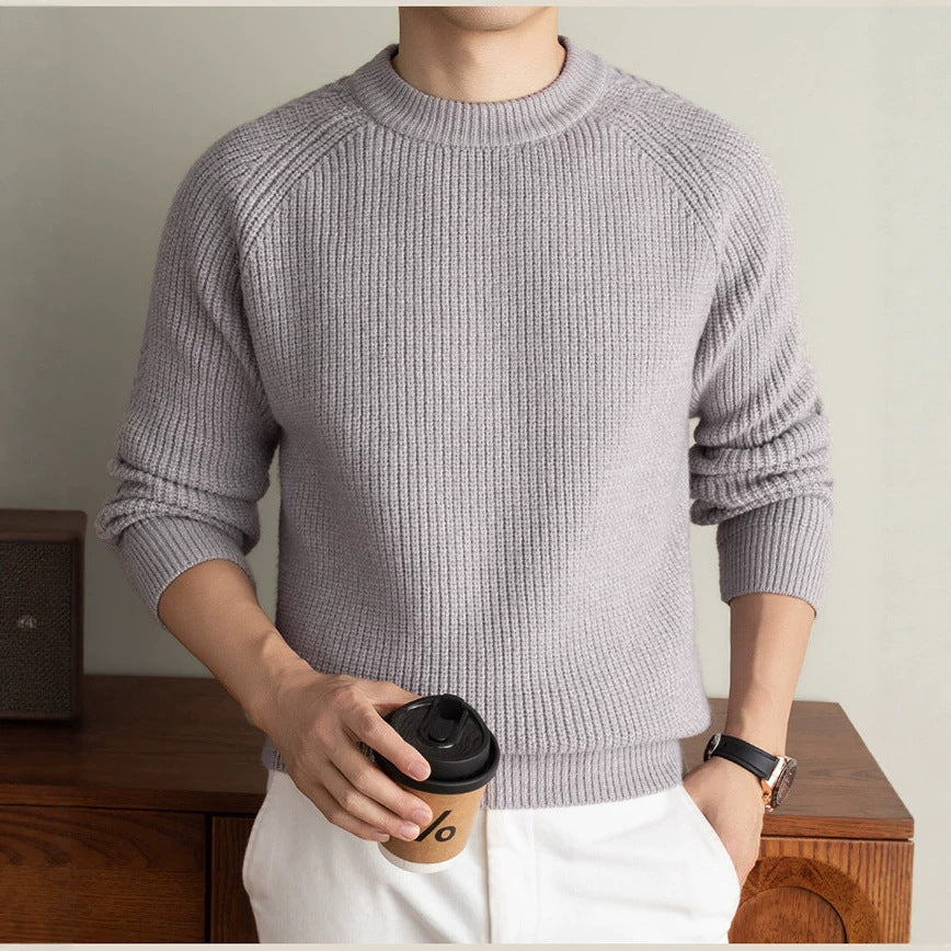 Round Neck Solid Color Trendy Comfortable And Soft