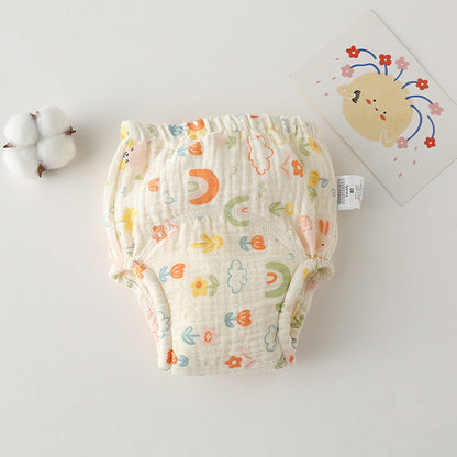 Gauze Cotton Baby's Ring Urine Training Pants Pure Diaper Pants