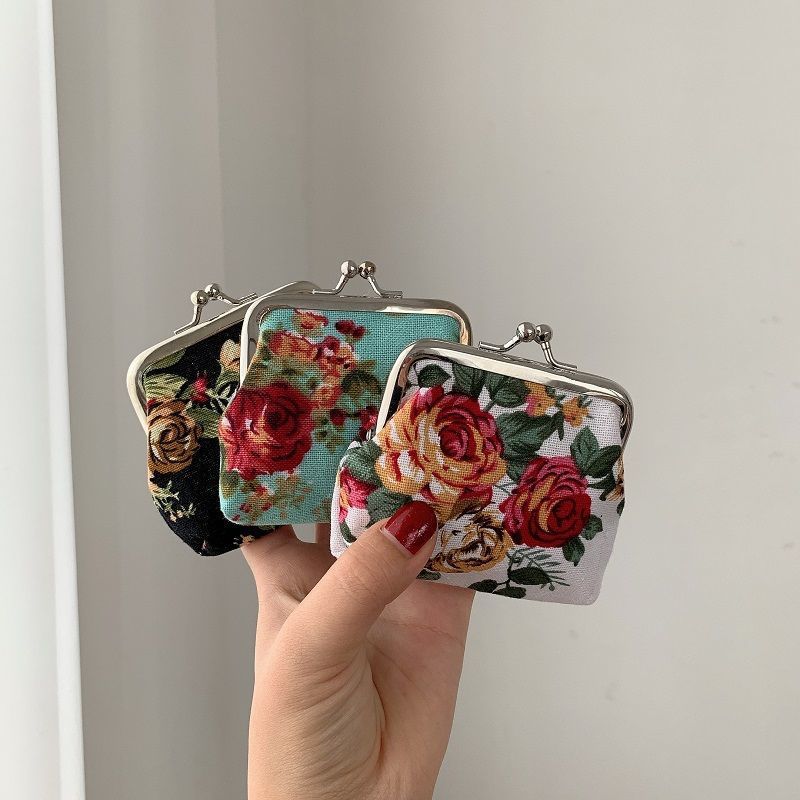 Retro Mini Canvas Coin Purse