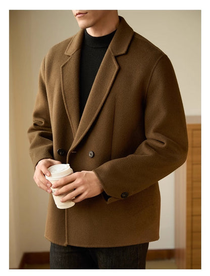 Men's High-end Casual Padded Woolen Coat