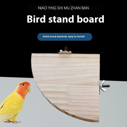 Climbing And Playing Bird Cage Accessories Toy Solid Wood Jumping Platform Standing Board