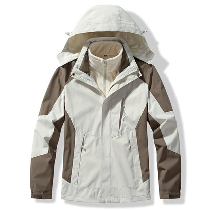 3-in-1 Mink-velvet Liner Two-piece Set Detachable Warm And Windproof Shell Jacket