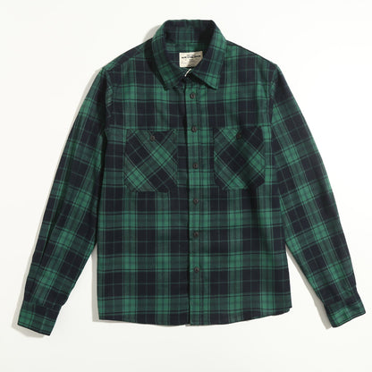 Thickened Double Pocket Overalls Long Sleeve Shirt Men