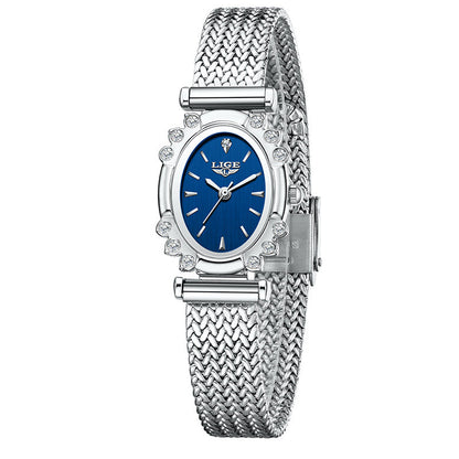 Womens Wheat-ear Strap Square Watch