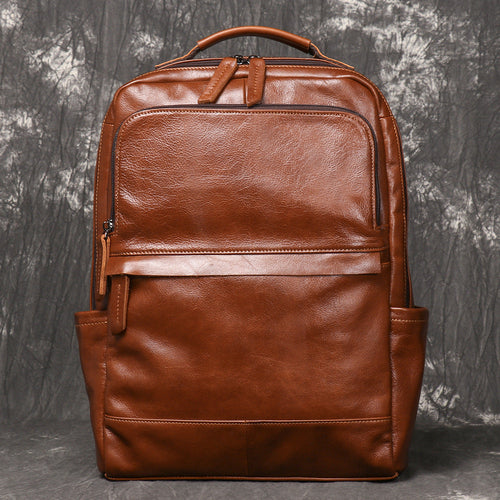 Retro-style New Arrival Mens Full-grain Leather Backpack