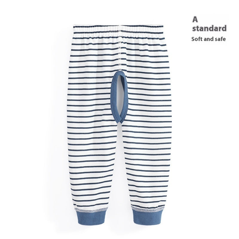 Boy Open-seat Pants Baby Trousers Pure Cotton